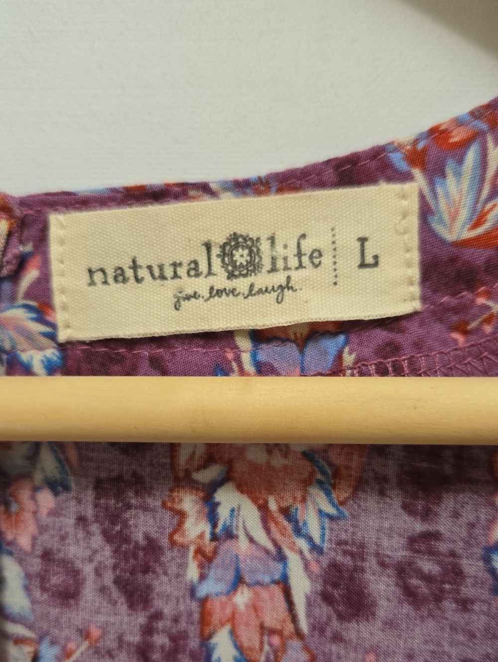 Natural Life Evangeline V-Neck Maxi Dress SIze L Purple Floral - Picture 5 of 16